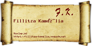 Fillitza Kamélia névjegykártya